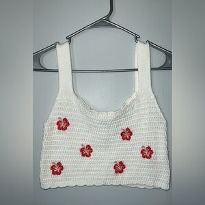 Wild Fable Hibiscus Knit Crop Tank